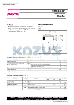 SB16-04LHP datasheet - Rectifier