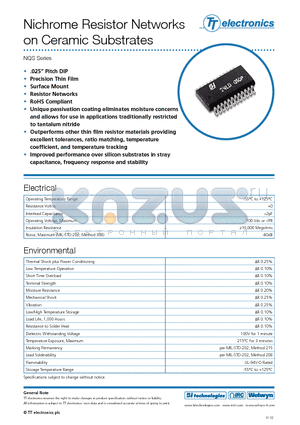 NQS24 datasheet - Improved performance over silicon substrates in stray capacitance, frequency response and stability