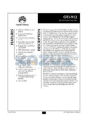 OTI-912 datasheet - IDE CD-ROM Controller