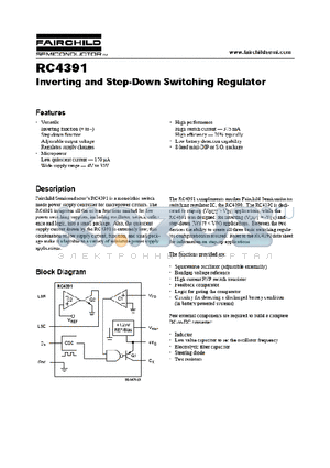 RM4391D datasheet - Inverting and Step-Down Switching Regulator