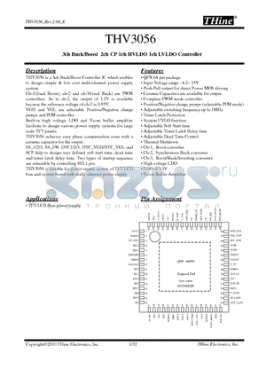 THV3056 datasheet - 3ch Buck/Boost 2ch CP 1ch HVLDO 1ch LVLDO Controller