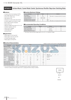 NR885K datasheet - Surface-Mount, Current Mode Control, Synchronous Rectifier Step-down Switching Mode