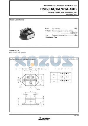 RM50DA-XXS datasheet - MEDIUM POWER, HIGH FREQUENCY USE INSULATED TYPE