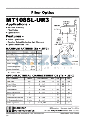 MT108SL-UR3 datasheet - Fiber Optics