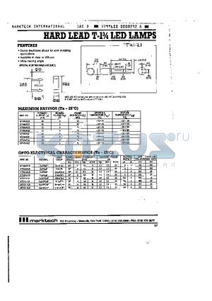 MT130-HLR datasheet - HARD LEAD T-1 3/4 LED LAMPS