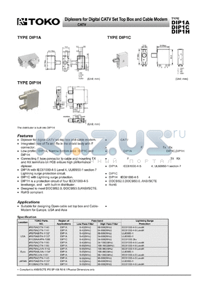 R975ACITN-1140 datasheet - Diplexers for Digital CATV Set Top Box and Cable Modem