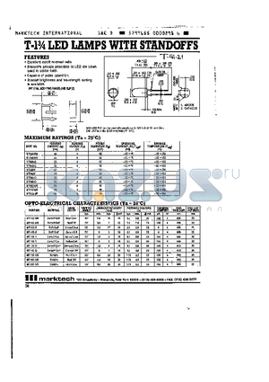 MT140-O datasheet - T-1 3/4 LED LAMPS WITH STANDOFFS