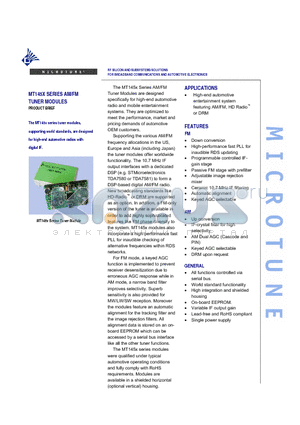 MT145X datasheet - AM/FM TUNER MODULES