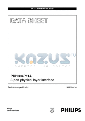 PDI1394P11A datasheet - 3-port physical layer interface
