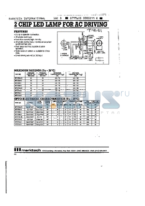 MT1700-Y datasheet - 2 CHIP LED LAMP FOR AC DRIVING