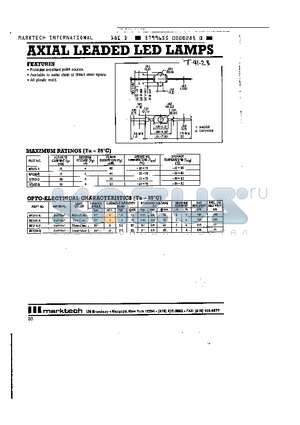 MT210-G datasheet - AXIAL LEADED LED LAMPS