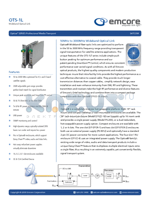 OTS-1LR-B7-SA-IC datasheet - Wideband Optical Link
