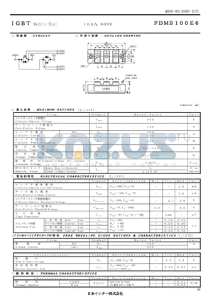 PDMB100E6 datasheet - IGBT Module-Dual