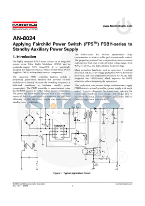 SB3100 datasheet - Power Switch (FPSTM) FSBH-series to Standby Auxiliary Power Supply