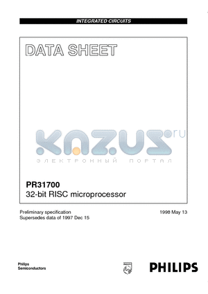 PR31700 datasheet - 32-bit RISC microprocessor