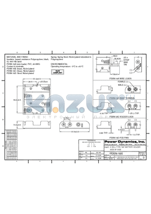 PDSN-18C datasheet - 4 CELL TYPE AA BATTERY HOLDER SIDE BY SIDE