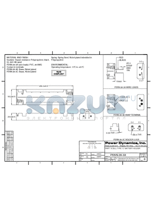 PDSN-28-3C datasheet - 8 CELL TYPE C BATTERY HOLDER