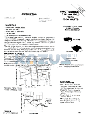 SMCG120A datasheet - UNIDIRECTIONAL AND BIDIRECTIONAL SURFACE MOUNT