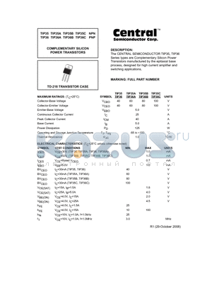 TIP36C datasheet - COMPLEMENTARY SILICON POWER TRANSISTORS