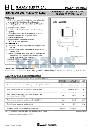 SMCJ10 datasheet - TRANSIENT VOLTAGE SUPPRESSOR