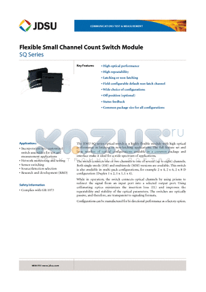 SQ153N42 datasheet - Flexible Small Channel Count Switch Module