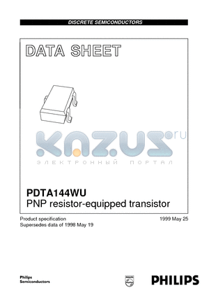 PDTA144WU datasheet - PNP resistor-equipped transistor