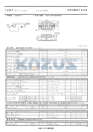 PRHMB75E6 datasheet - IGBT Module-Dual