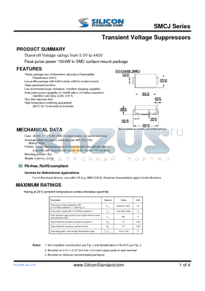 SMCJ11 datasheet - Transient Voltage Suppressors