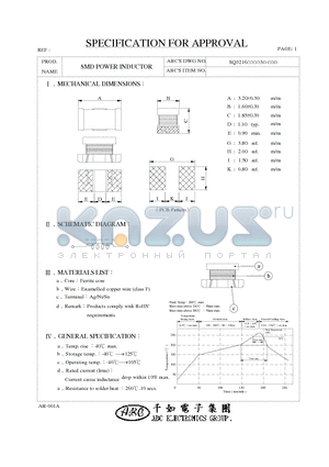 SQ3216101K3 datasheet - SMD POWER INDUCTOR