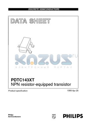 PDTC143XT datasheet - NPN resistor-equipped transistor