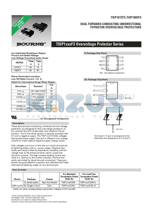 TISP11082F3DR datasheet - Overvoltage Protector