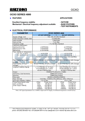 OX4441 datasheet - OCXO