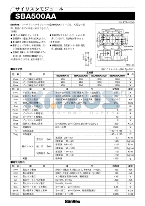 SBA500AA datasheet - MODULE