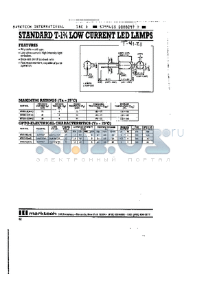 MT620-G datasheet - STANDARD T-1 3/4 LOW CURRENT LED LAMPS