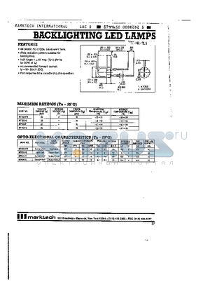 MT620-Y datasheet - BACKLIGHTING LED LAMPS