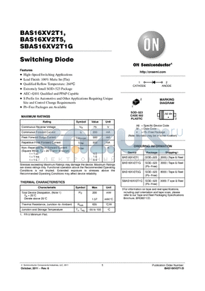 SBAS16XV2T1G datasheet - Switching Diode