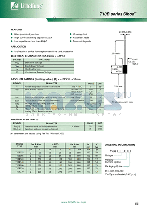 T10B datasheet - Glass passivated junction