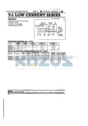 MT640-R2 datasheet - T-1 LOW CURRENT SERIES