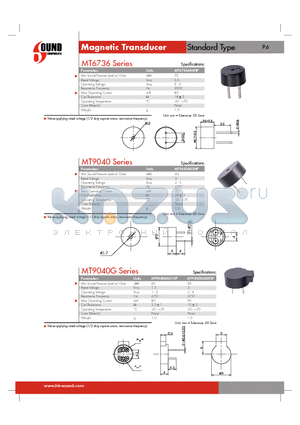 MT6736 datasheet - Standard Type