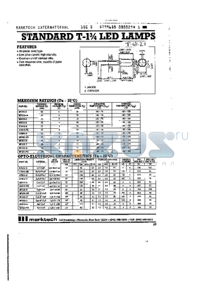 MT820-HR datasheet - STANDARD T-1 3/4 LED LAMPS