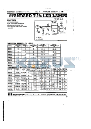 MT820-Y datasheet - STANDARD T-1 3/4 LED LAMPS