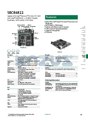 SBC86822 datasheet - 2 Serial ATA-150 supported