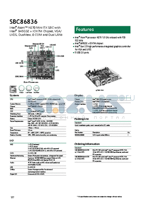 SBC86836VGGA-N270 datasheet - 8 USB 2.0 ports