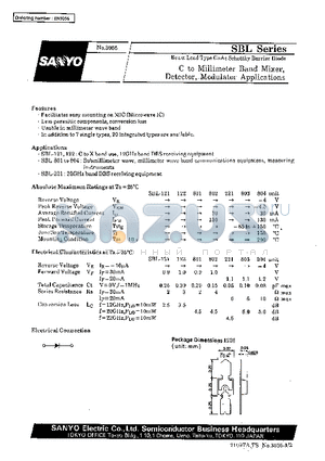 SBL-802 datasheet - C to Millimeter Band Mixer, Detector, Modulator Applications