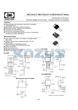 SBL1030CT datasheet - Schottky Barrier Rectifiers