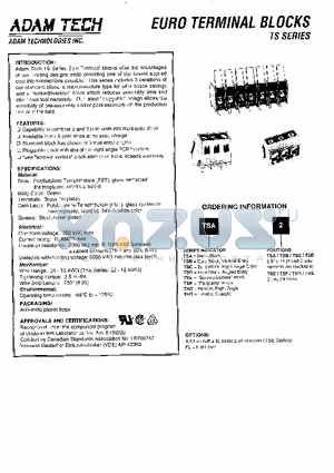 TSC9 datasheet - EURO TERMINAL BLOCKS