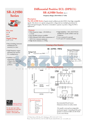 SR-A29B0 datasheet - Frequency Range: 250.0 MHz-1.7 GHz