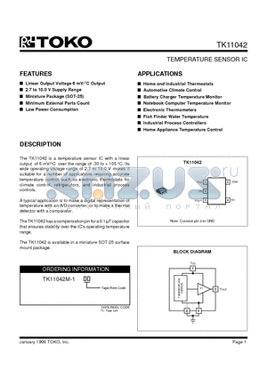 TK11042MTL datasheet - TEMPERATURE SENSOR IC