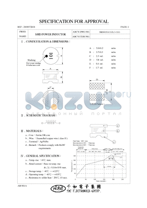 SR0603271KL datasheet - SMD POWER INDUCTOR