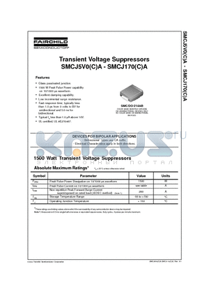 SMCJ48A datasheet - Transient Voltage Suppressors